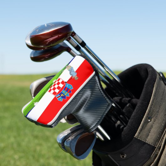 Kroatische golfer golfheadcover (Insitu)