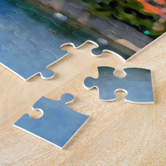 Kroatische haven legpuzzel (Zijkant)