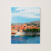 Kroatische haven legpuzzel (Verticaal)