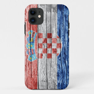 Kroatische houten vlag Case-Mate iPhone case