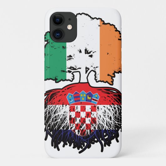 Kroatische Ierse vlag - boomstamwortels Case-Mate iPhone Case (Achterkant)