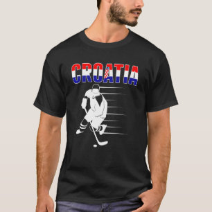 Kroatische ijshockeyfans trots op Kroatisch hockey T-shirt