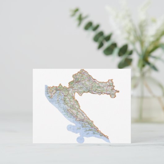 Kroatische kaart (Staand voorkant)