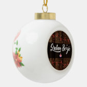 Kroatische kerst van Merry, Sretan Božić Rustic Keramische Bal Ornament (Links)