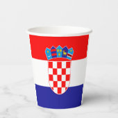 Kroatische kopjes op papier papieren bekers (Achterkant)