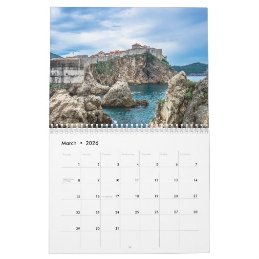 Kroatische landschappen kalender (Mar 2026)