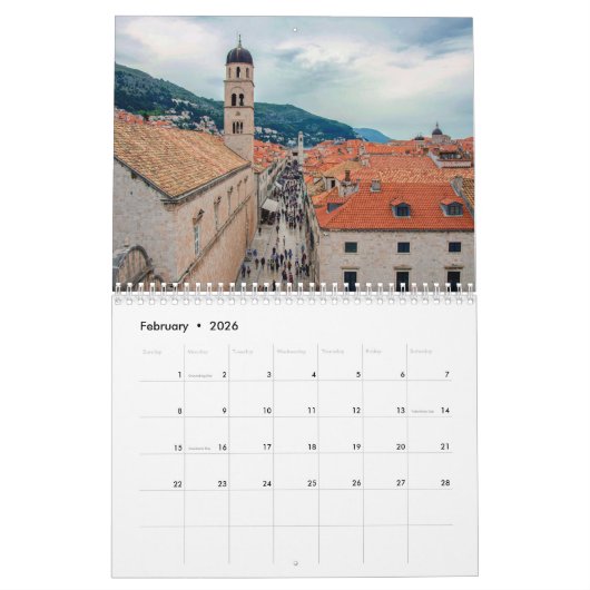 Kroatische landschappen kalender (Feb 2026)