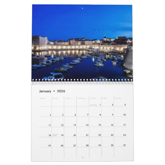 Kroatische landschappen kalender (Jan 2026)