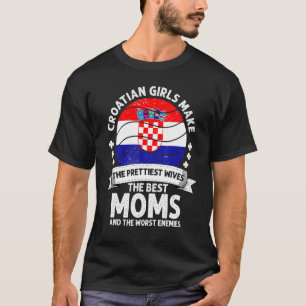 Kroatische mama Moederdag mama Kroatisch-Amerikaan T-shirt