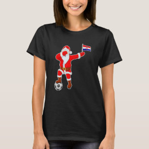 Kroatische marinier Dabbing Santa Kerstman F T-shirt