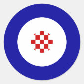 Kroatische mod ronde Sticker (Voorkant)