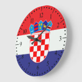 Kroatische nationale vlaggenpatriottische cadeaus grote klok (Hoek)