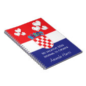 Kroatische nationale vlaggenpatriottische cadeaus notitieboek (Rechterzijde)