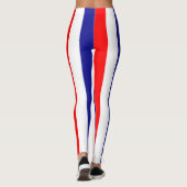 Kroatische nationale vlagkleuren verticale strips leggings (Achterkant)