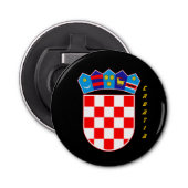 Kroatische partij bottelaar, Kroatische wapenstils Button Flesopener (Voorkant)