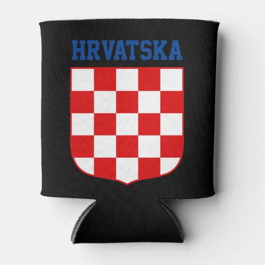 Kroatische patroonmantel blikjeskoeler (Voorkant)