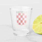 Kroatische patroonmantel shot glas (Achterkant)