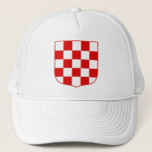 Kroatische patroonmantel trucker pet (Voorkant)
