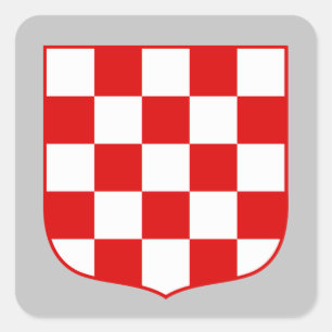 Kroatische patroonmantel vierkante sticker
