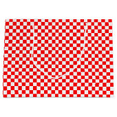 Kroatische rode en witte chequers groot cadeauzakje (Voorkant)