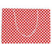 Kroatische rode en witte chequers groot cadeauzakje (Achterkant)