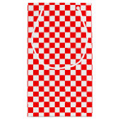 Kroatische rode en witte chequers klein cadeauzakje (Achterkant)