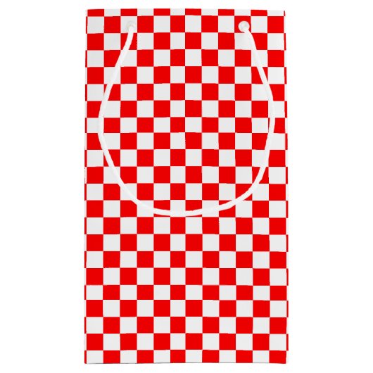 Kroatische rode en witte chequers klein cadeauzakje (Achterkant)
