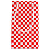 Kroatische rode en witte chequers klein cadeauzakje (Voorkant)