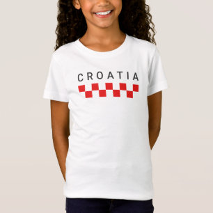 Kroatische rode vierkanten t-shirt