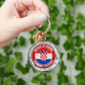 Kroatische ronde Emblem Sleutelhanger (Hand)