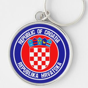 Kroatische ronde Emblem Sleutelhanger