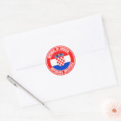Kroatische ronde Emblem Sticker (Envelop)
