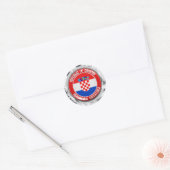 Kroatische ronde Emblem Sticker (Envelop)