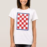 Kroatische schaakbord blauwe rand
