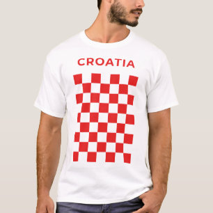 Kroatische Schachbord Rood T-shirt