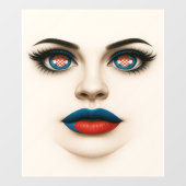 Kroatische schoonheid – Pop Art-portret Raamsticker (Vel)