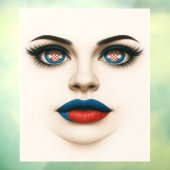 Kroatische schoonheid – Pop Art-portret Raamsticker (Vel 3)