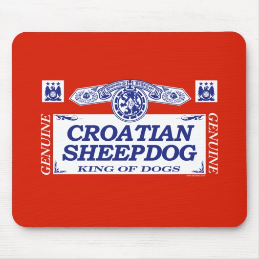 Kroatische Sheepdog Muismat (Voorkant)