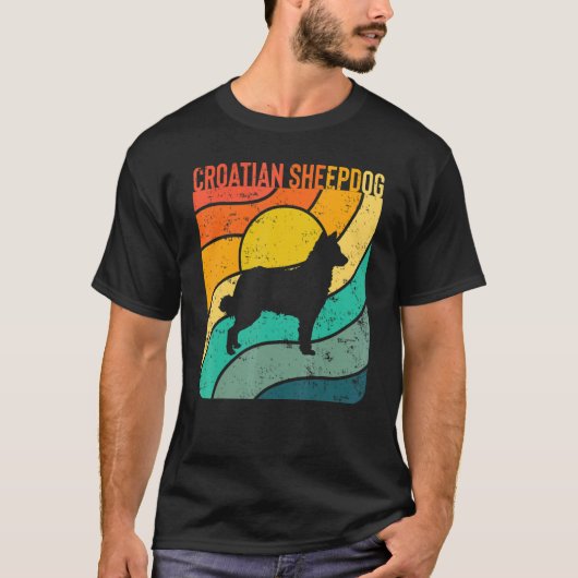 Kroatische Sheepdog Sunset Mpa T-shirt (Voorkant)