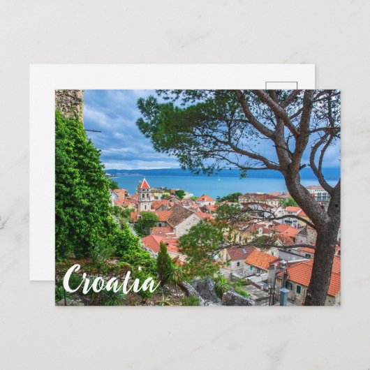 Kroatische stad Omis Briefkaart (Voorkant / Achterkant)