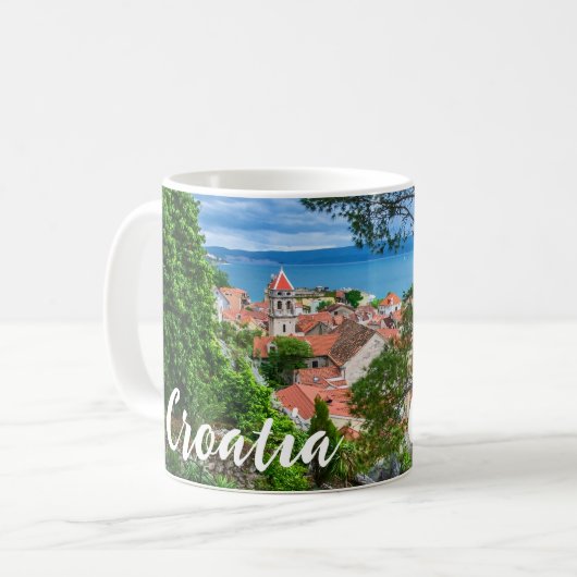 Kroatische stad Omis Koffiemok (Voorkant links)