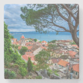 Kroatische stad Omis Stenen Onderzetter (Voorkant)