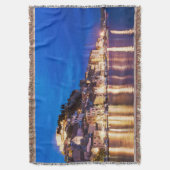 Kroatische stad Sibenik 's nachts. Deken (Voorkant Verticaal)