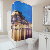 Kroatische stad Sibenik 's nachts Douchegordijn (In situ)