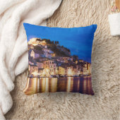 Kroatische stad Sibenik 's nachts Kussen (Deken)