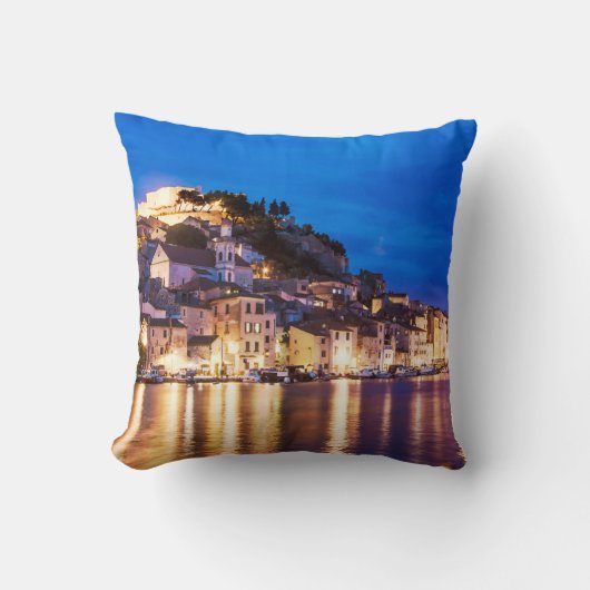Kroatische stad Sibenik 's nachts Kussen (Voorkant)