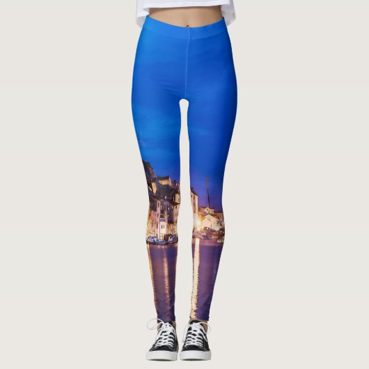 Kroatische stad Sibenik 's nachts Leggings (Voorkant)