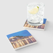 Kroatische stad Sibenik 's nachts Stenen Onderzetter (Zijkant)