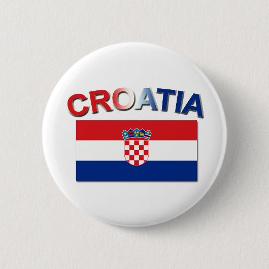 Kroatische vlag 2 ronde button 5,7 cm (Voorkant)