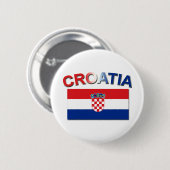 Kroatische vlag 2 ronde button 5,7 cm (Voorkant /achterkant)
